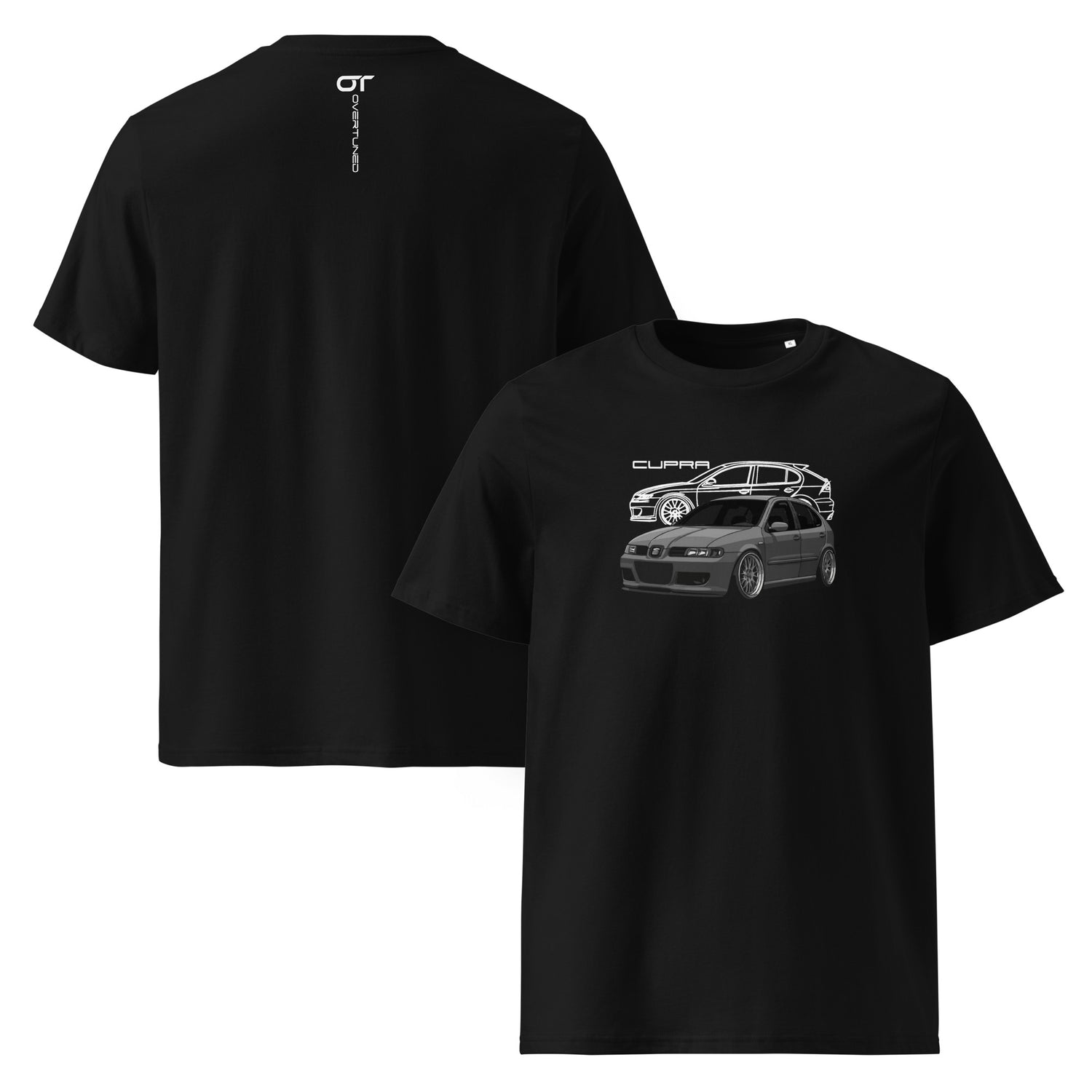 Black Cupra Leon Organic Cotton T-Shirt product mockup