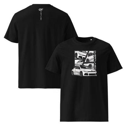 Organic Cotton Unisex T-Shirt black mockup front view