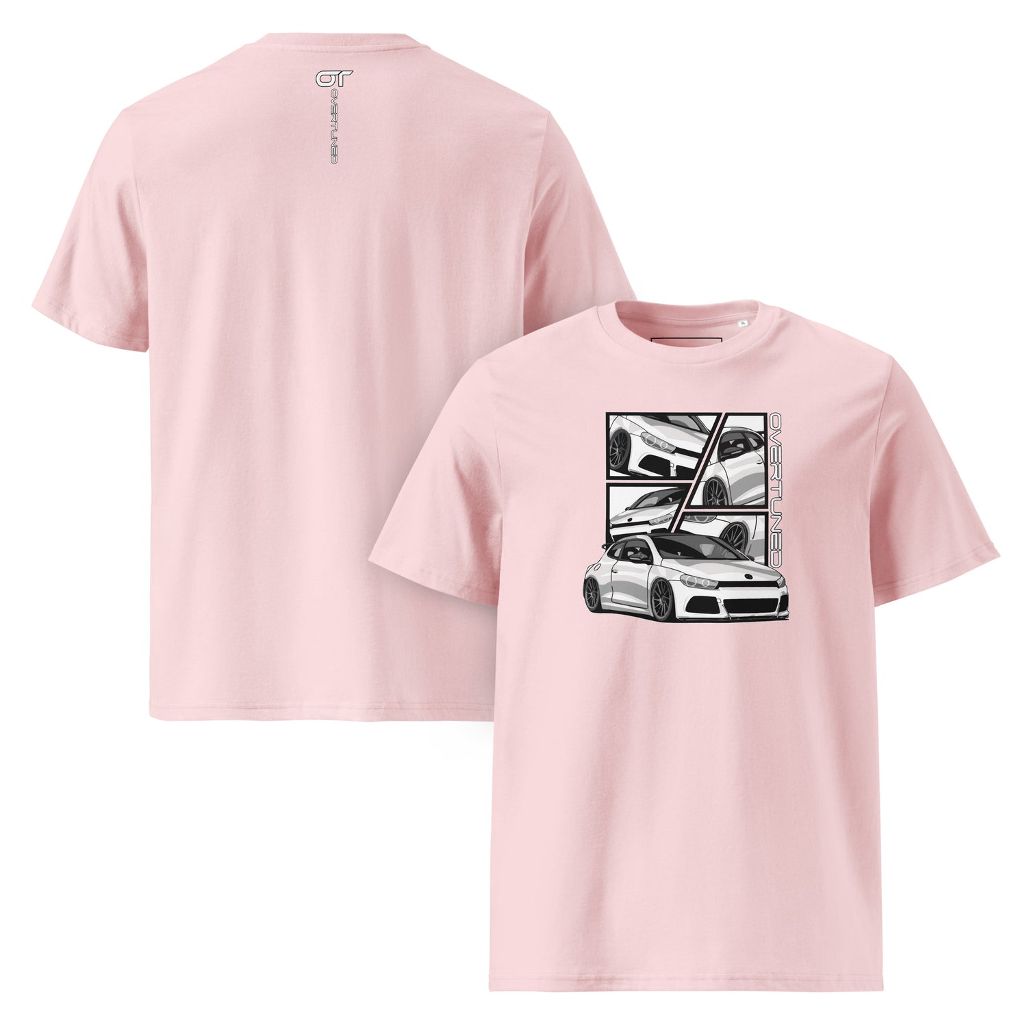Organic Cotton Unisex T-Shirt pink mockup