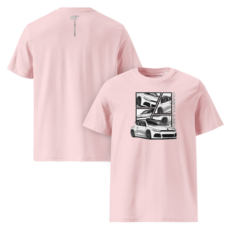 Organic Cotton Unisex T-Shirt pink mockup