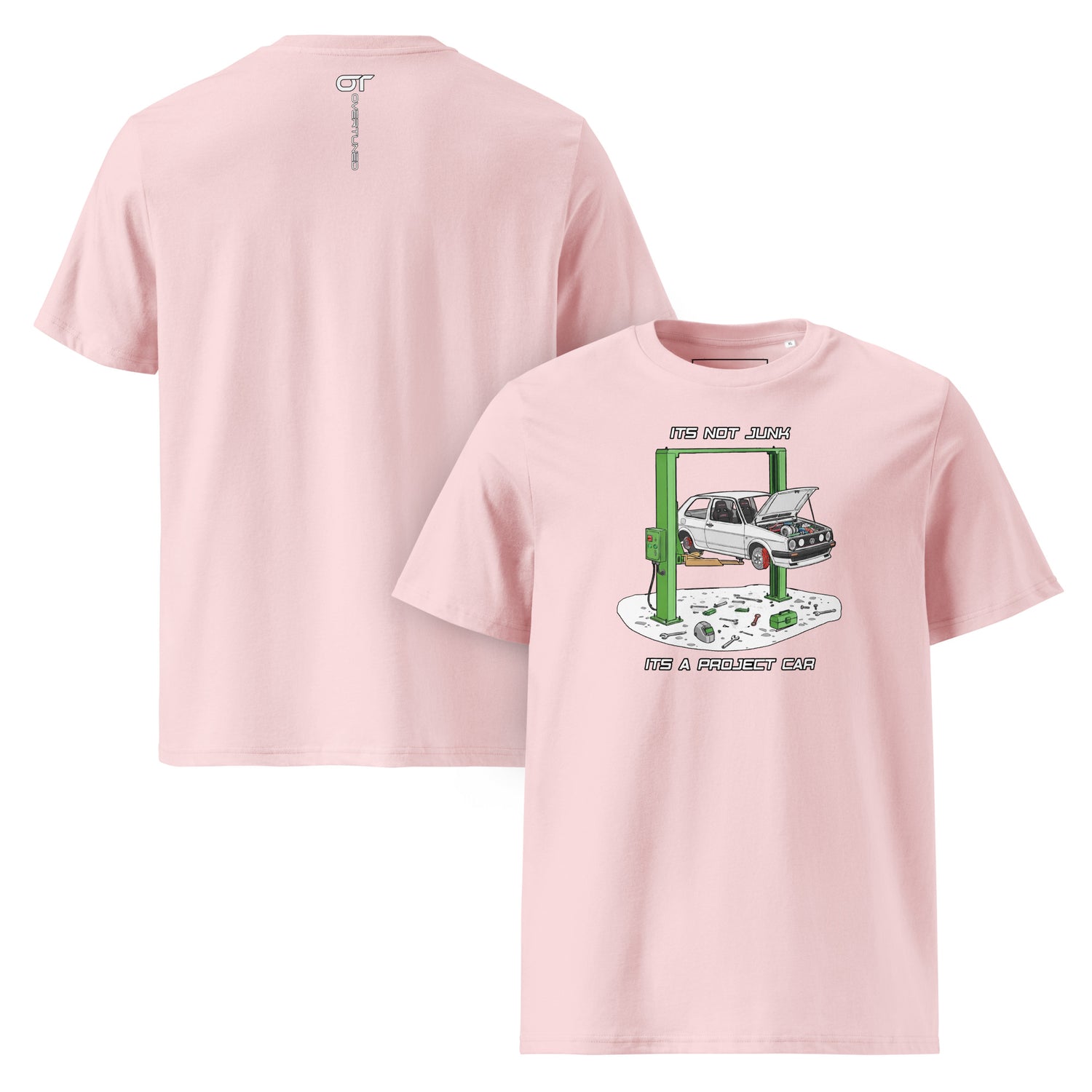 Organic Cotton Unisex T-Shirt cotton pink product mockup