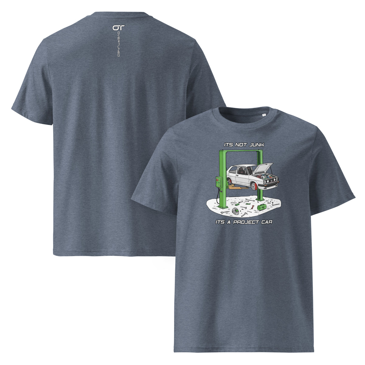 Organic Cotton Unisex T-Shirt stargazer blue product mockup