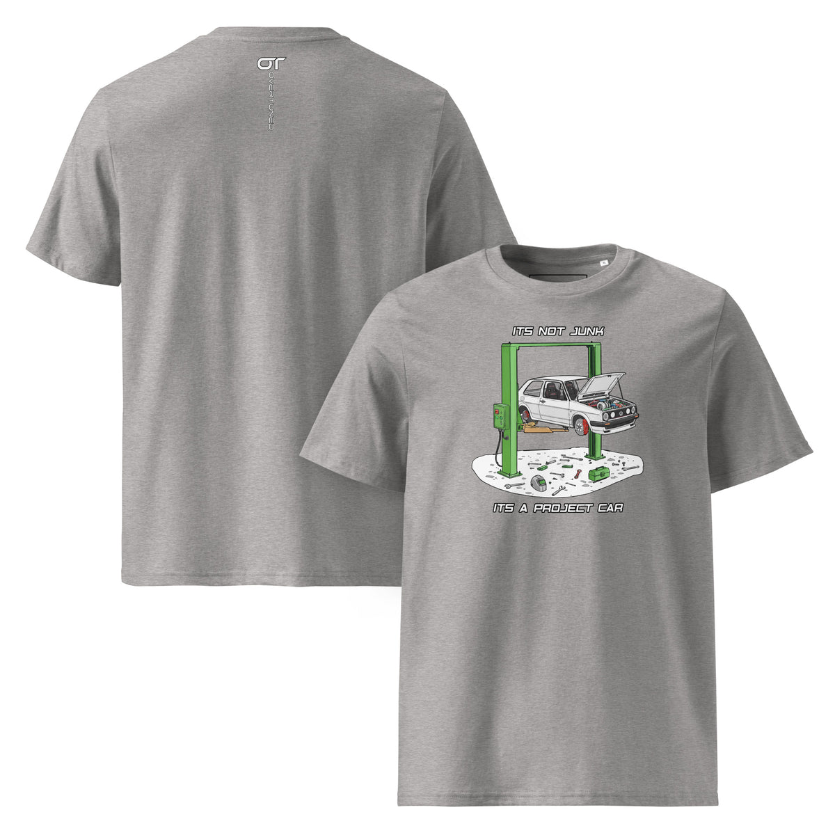 Organic Cotton Unisex T-Shirt khaki color product mockup