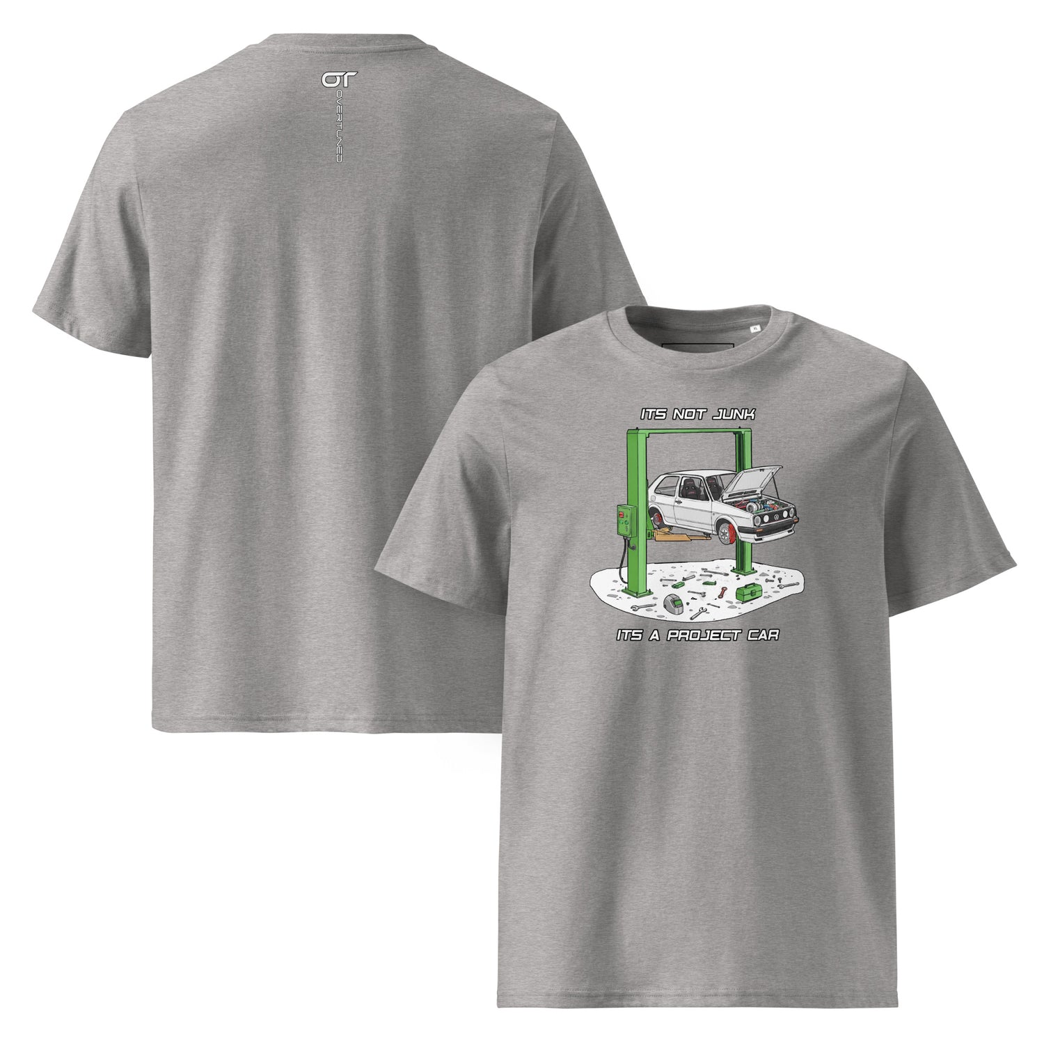 Organic Cotton Unisex T-Shirt khaki color product mockup