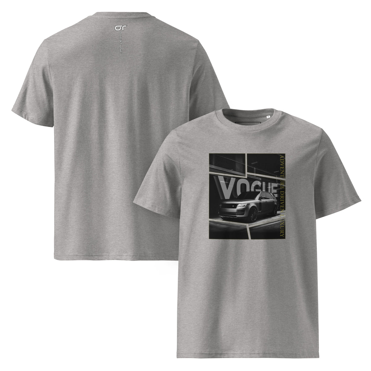 Dark Heather Organic Cotton Kids T-Shirt front view mockup