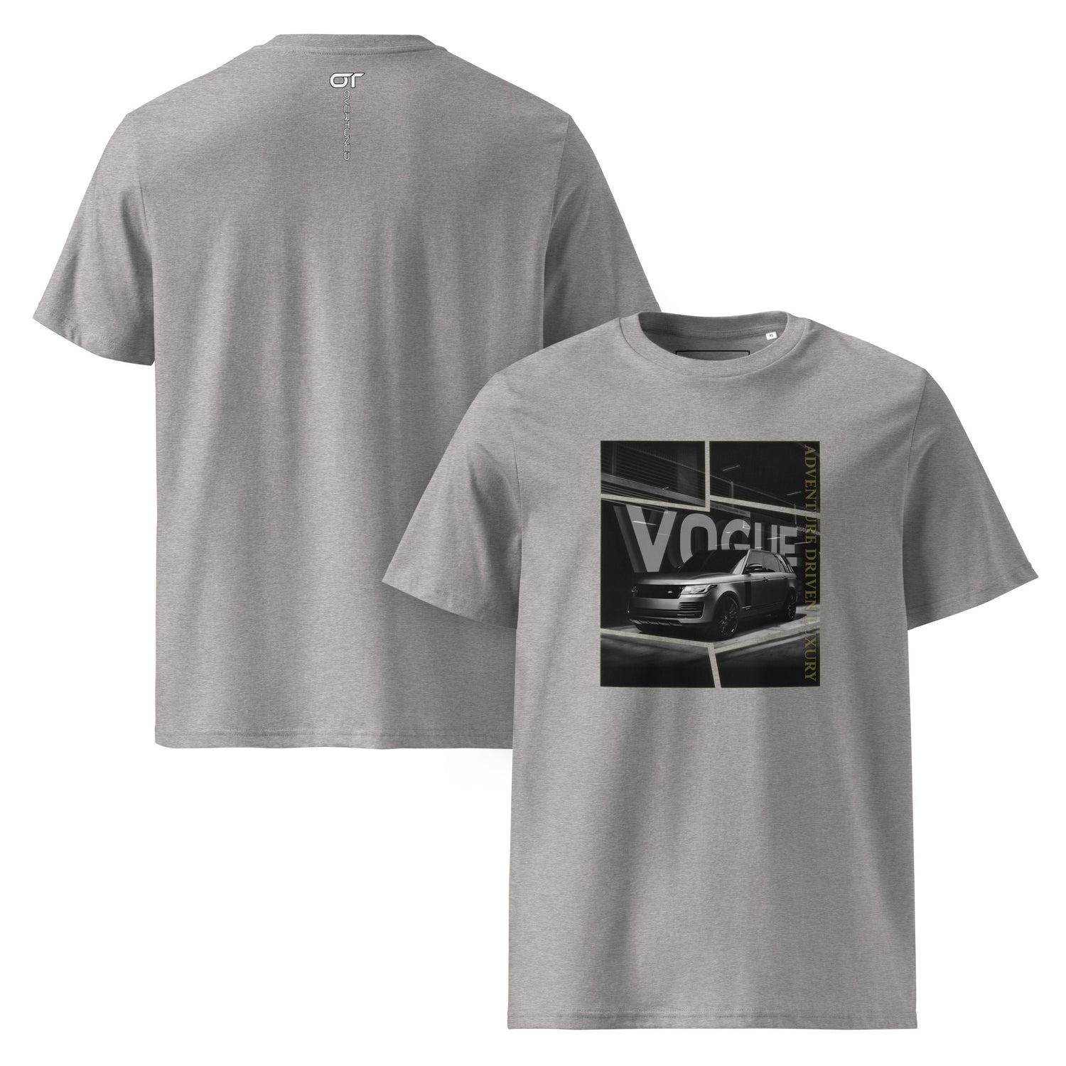 Dark Heather Organic Cotton Kids T-Shirt front view mockup