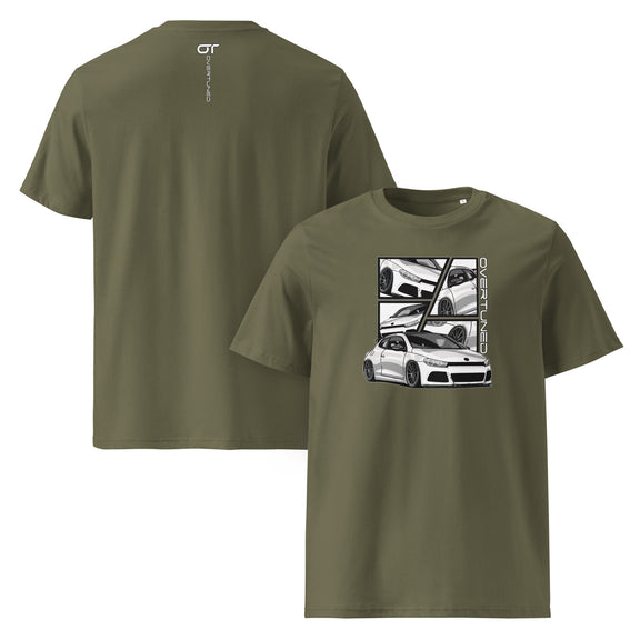 Organic Cotton Unisex T-Shirt olive green mockup