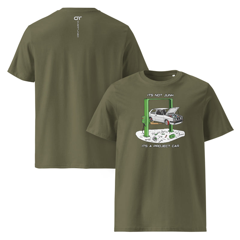 Organic Cotton Unisex T-Shirt khaki color product mockup