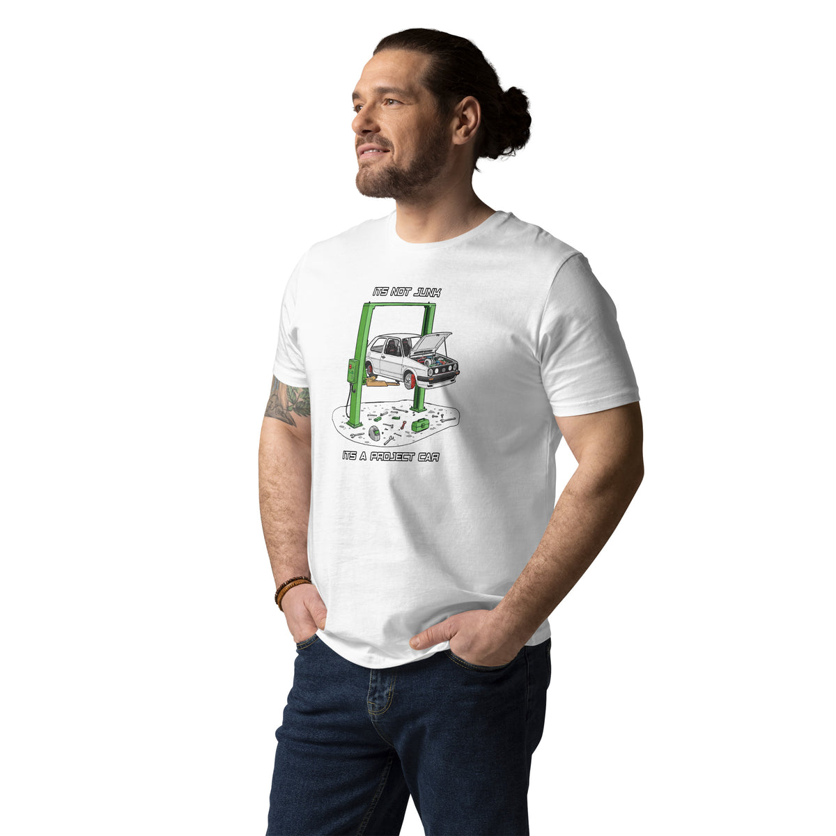 Organic Cotton Unisex T-Shirt white color product display
