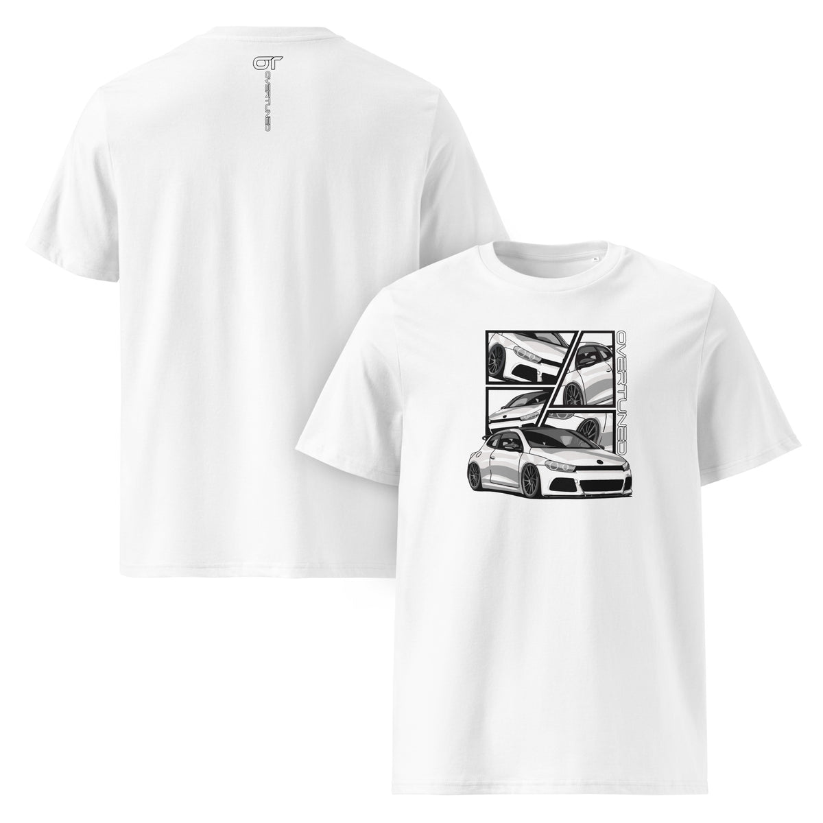 Organic Cotton Unisex T-Shirt white front mockup