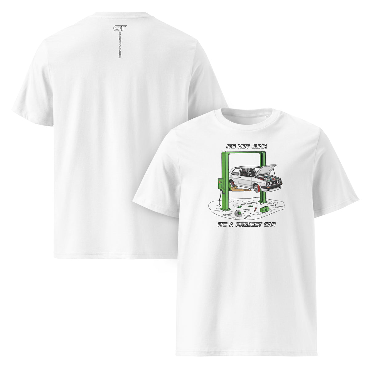 Organic Cotton Unisex T-Shirt white color product display